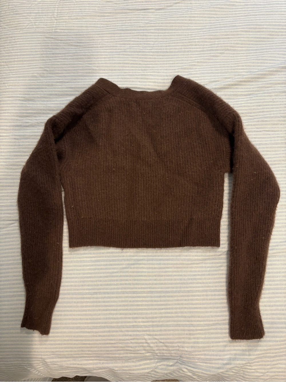 Aritzia Babaton Luxe Cashmere Canberra Cardigan Coffee Bean Brown XS - Picture 2 of 8